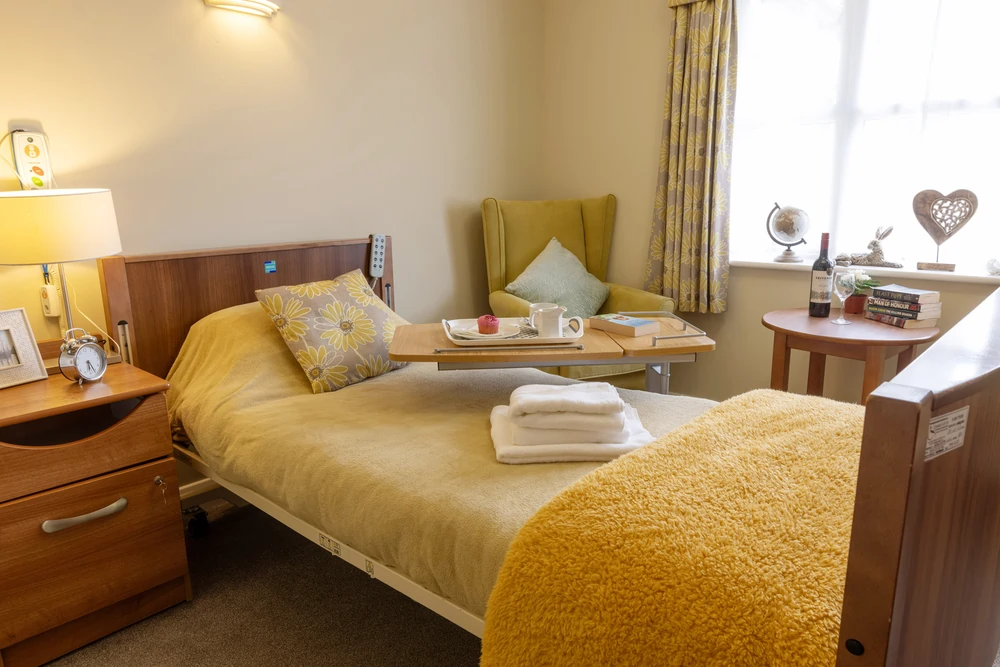 Bedroom at De Lucy House Care Home in DIss, Near Eye