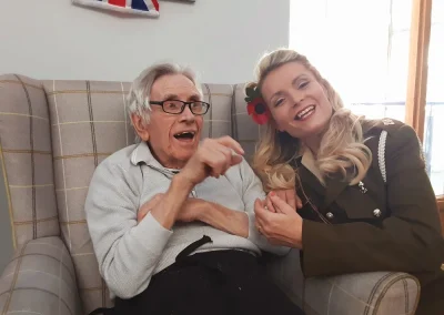 Resident partaking in an inclusive wellbeing activity at Pelsall Hall in Walsall