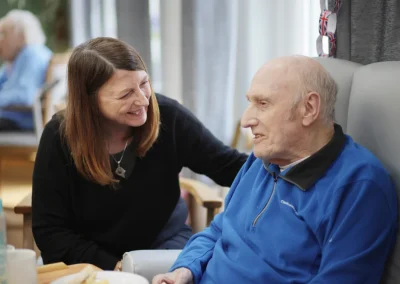 Friendly resident interaction at Pelsall Hall in Walsall