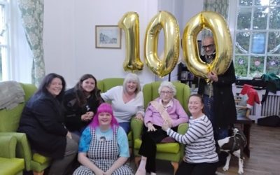 Joan celebrates a century of memories at Sharnbrook House