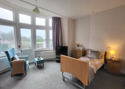 Comfy bedroom at Grosvenor House Care Home in St-Leonards-on-sea