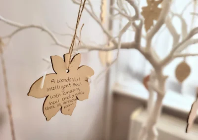 Lovely hanging message at Grosvenor House Care Home in St-Leonards-on-sea