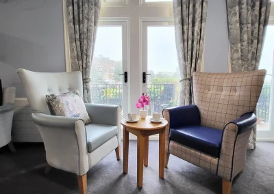 quiet seating area at Grosvenor House care home in St. Leonards-on-Sea