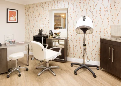 Hair salon for residents at Clarendon Lodge Care Home in Rickmansworth