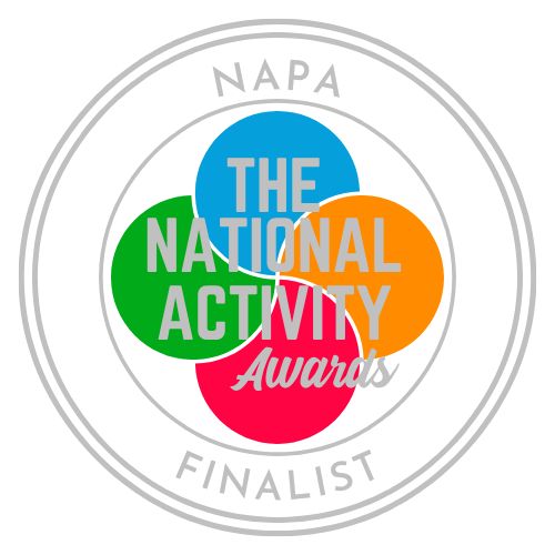 NAPA National Activity Awards finalist badge for care homes